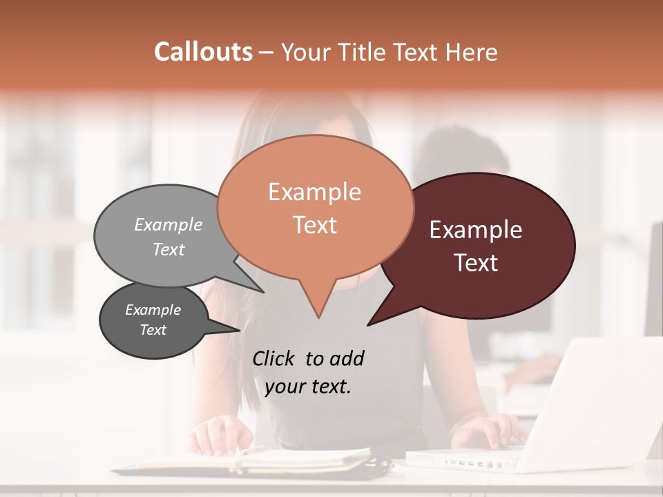 Cheerful Sitting Caucasian PowerPoint Template