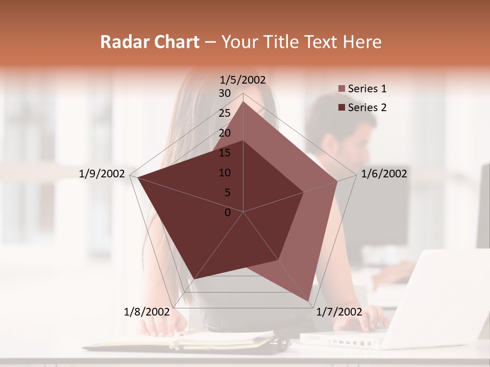 Cheerful Sitting Caucasian PowerPoint Template