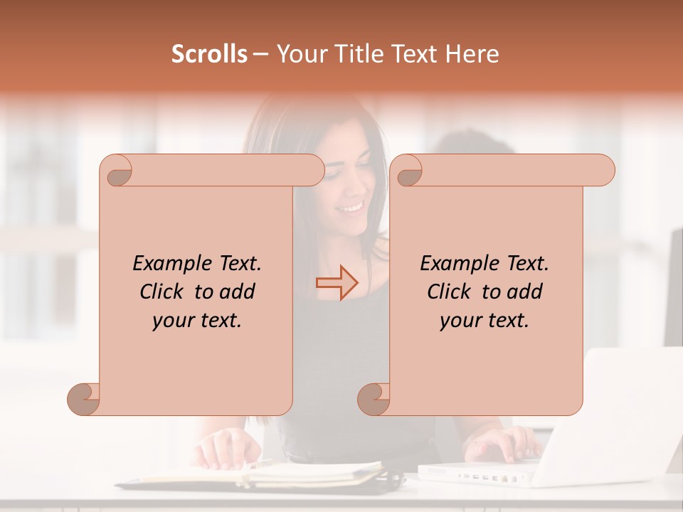 Cheerful Sitting Caucasian PowerPoint Template