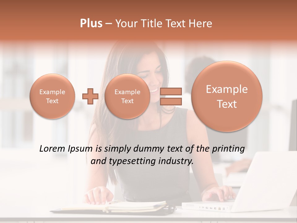 Cheerful Sitting Caucasian PowerPoint Template
