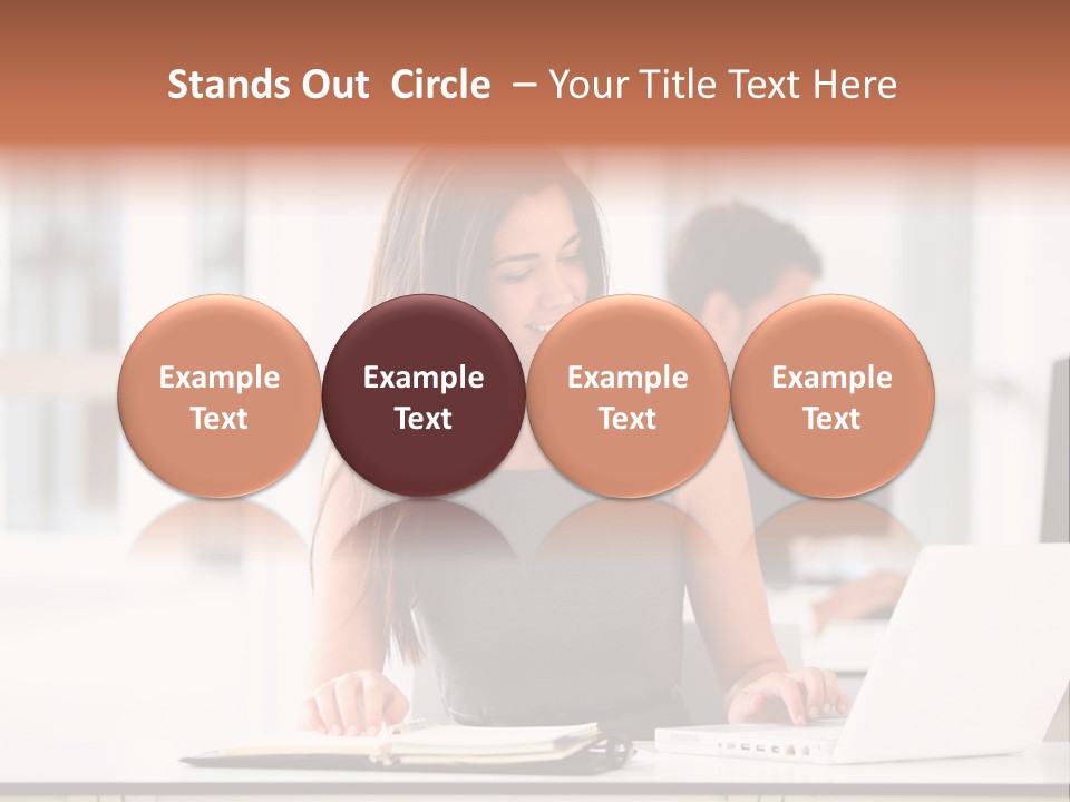 Cheerful Sitting Caucasian PowerPoint Template
