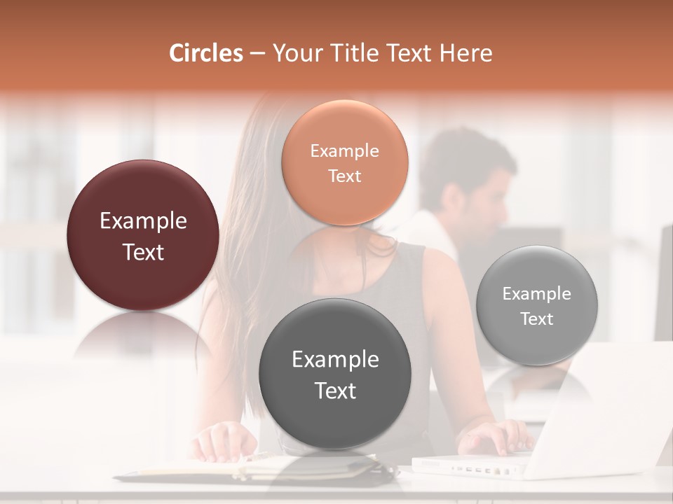 Cheerful Sitting Caucasian PowerPoint Template