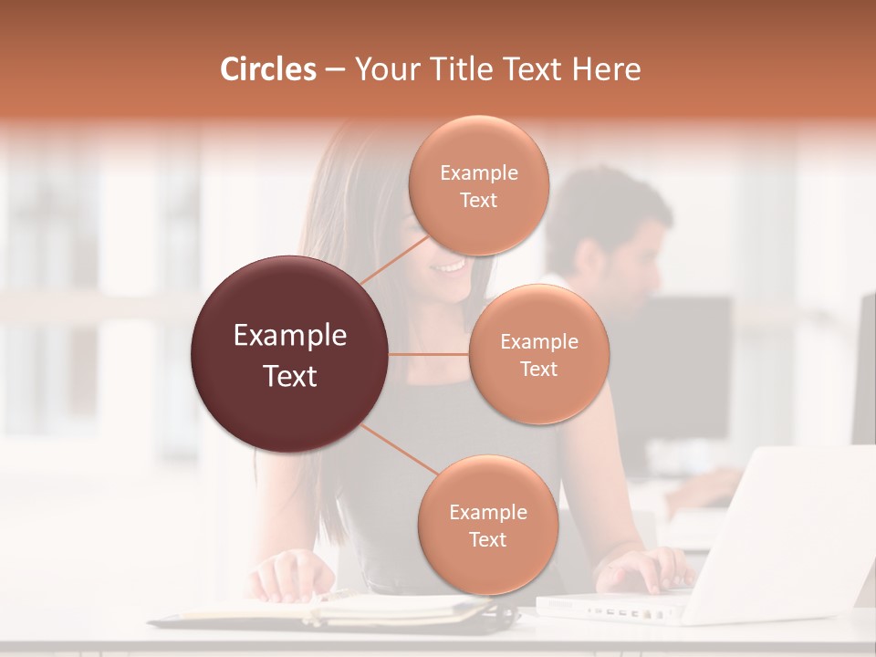 Cheerful Sitting Caucasian PowerPoint Template