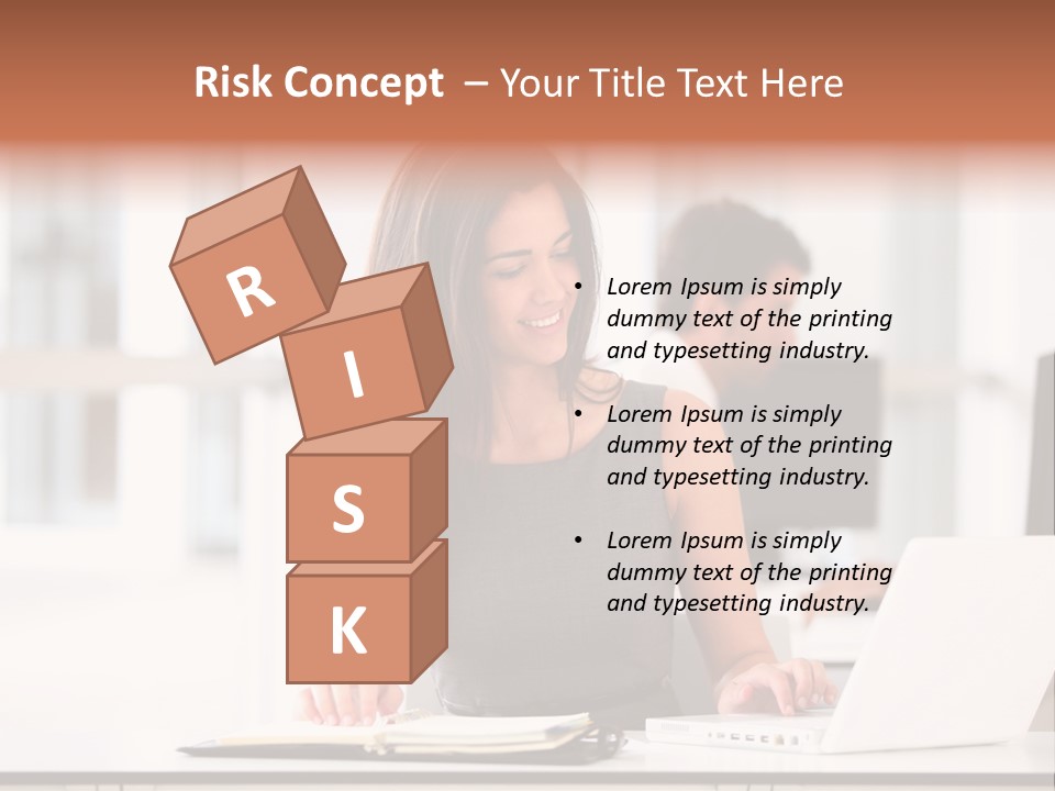 Cheerful Sitting Caucasian PowerPoint Template