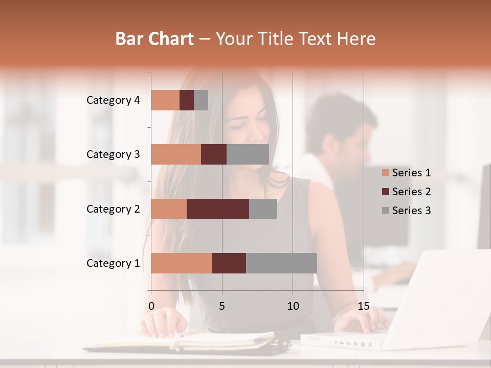 Cheerful Sitting Caucasian PowerPoint Template