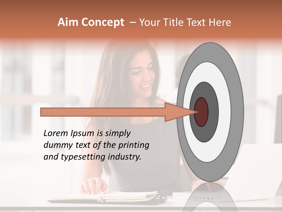 Cheerful Sitting Caucasian PowerPoint Template