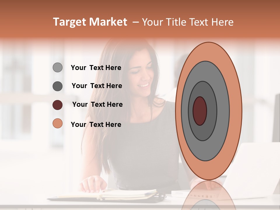 Cheerful Sitting Caucasian PowerPoint Template