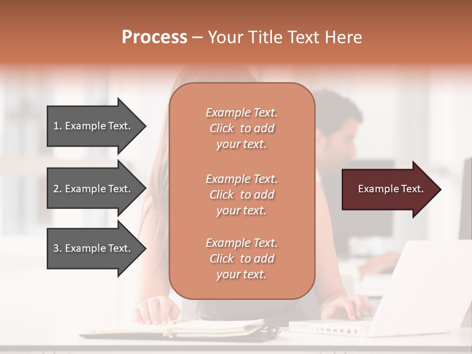 Cheerful Sitting Caucasian PowerPoint Template