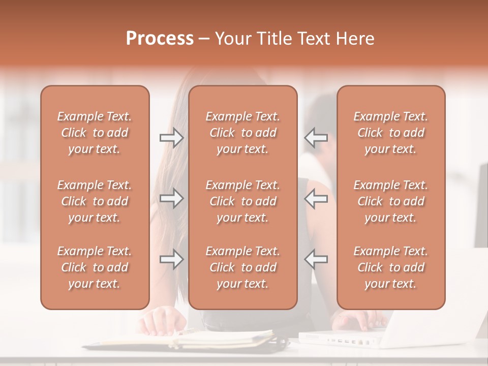 Cheerful Sitting Caucasian PowerPoint Template