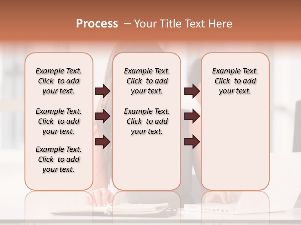 Cheerful Sitting Caucasian PowerPoint Template