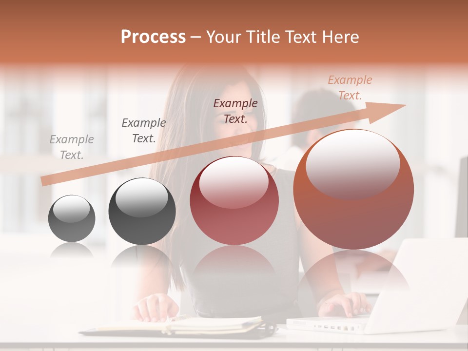 Cheerful Sitting Caucasian PowerPoint Template
