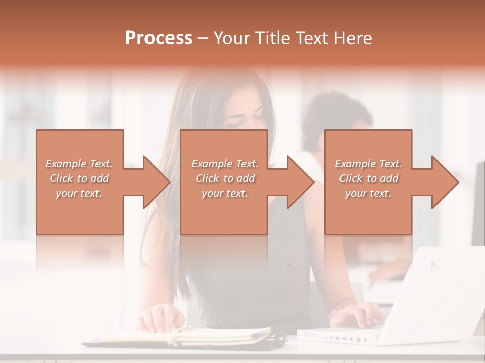 Cheerful Sitting Caucasian PowerPoint Template