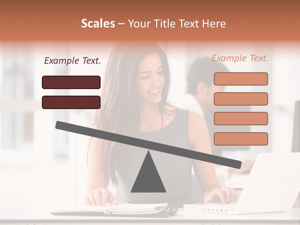 Cheerful Sitting Caucasian PowerPoint Template