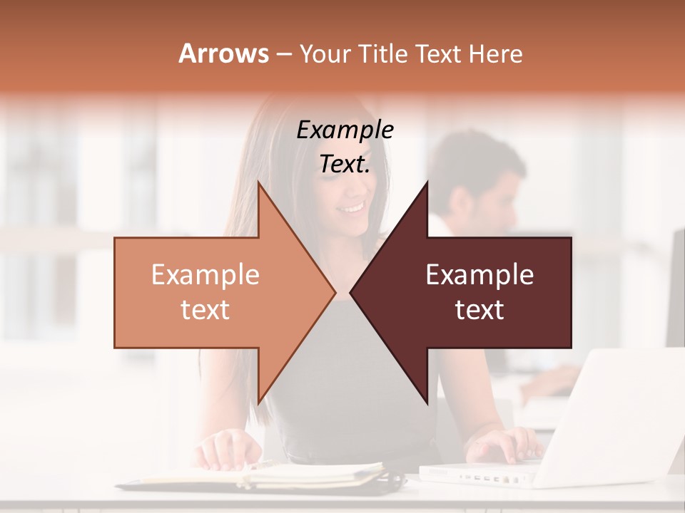 Cheerful Sitting Caucasian PowerPoint Template