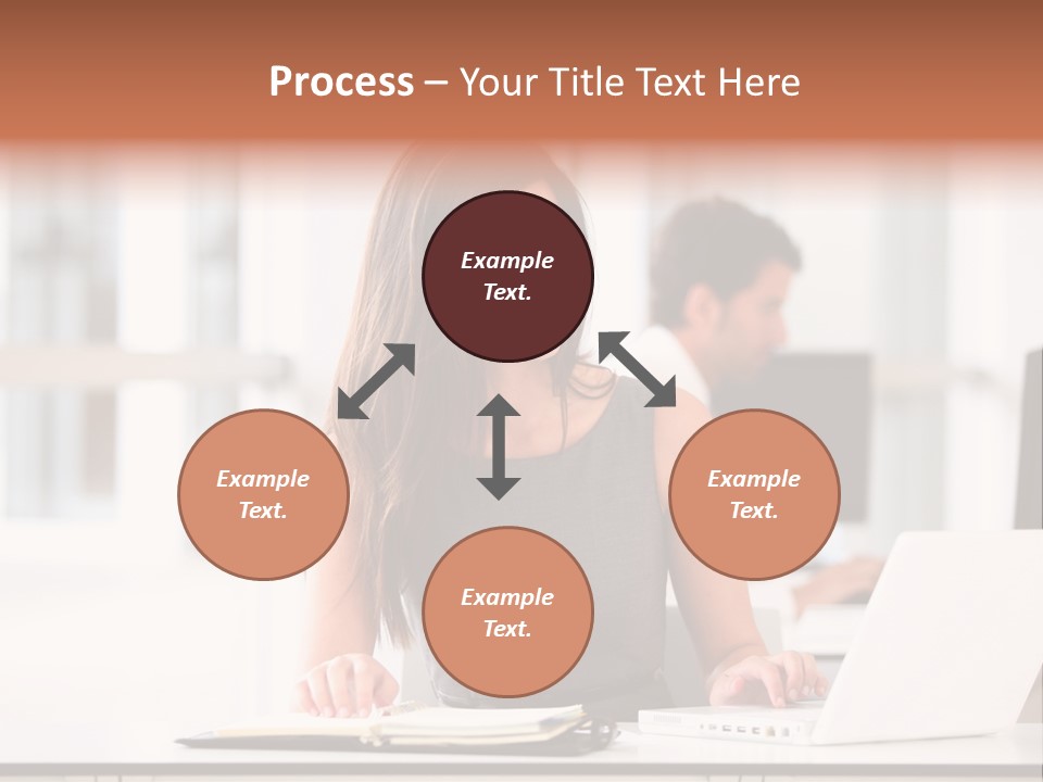 Cheerful Sitting Caucasian PowerPoint Template