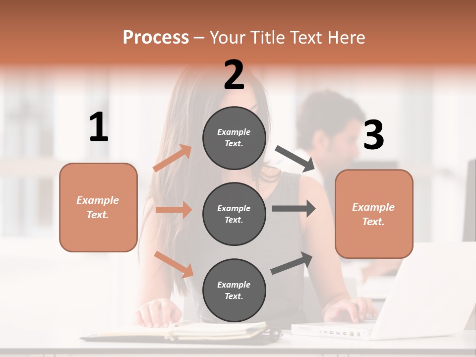 Cheerful Sitting Caucasian PowerPoint Template
