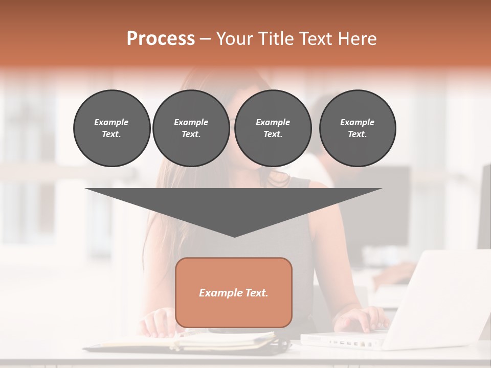 Cheerful Sitting Caucasian PowerPoint Template