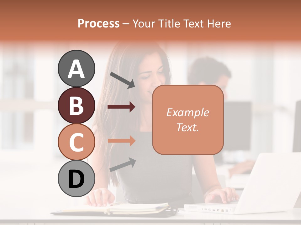 Cheerful Sitting Caucasian PowerPoint Template