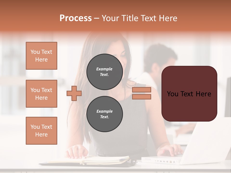 Cheerful Sitting Caucasian PowerPoint Template