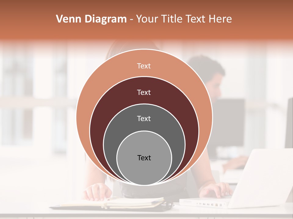 Cheerful Sitting Caucasian PowerPoint Template