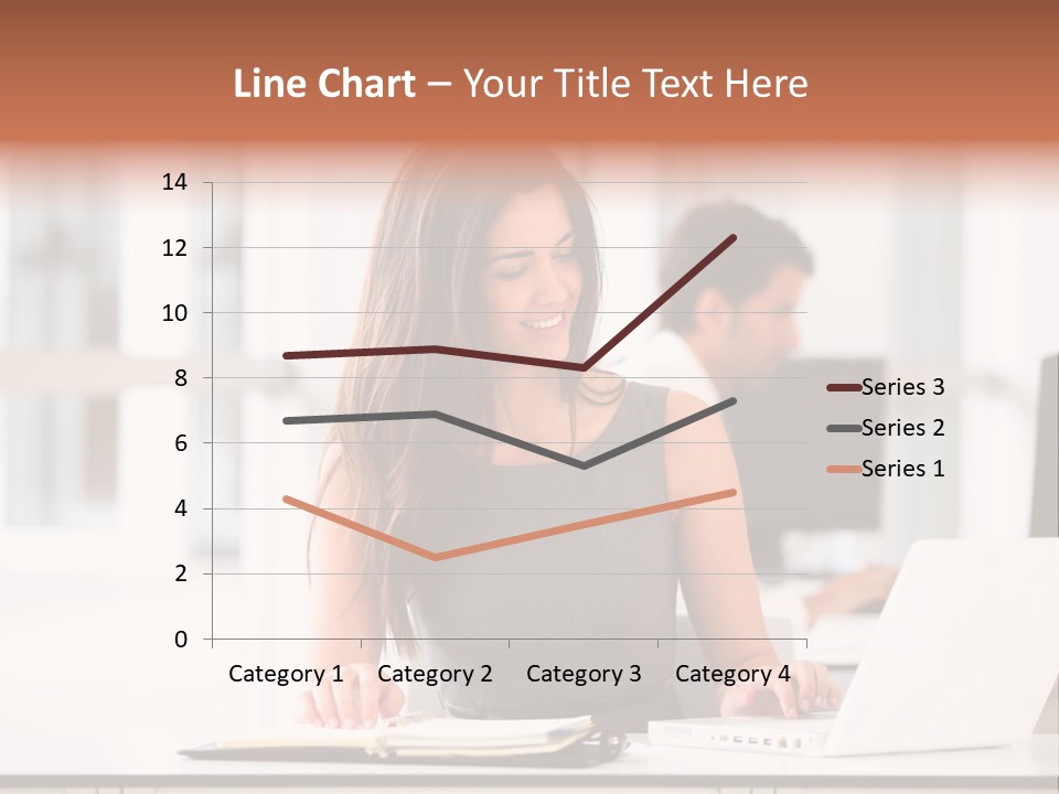 Cheerful Sitting Caucasian PowerPoint Template