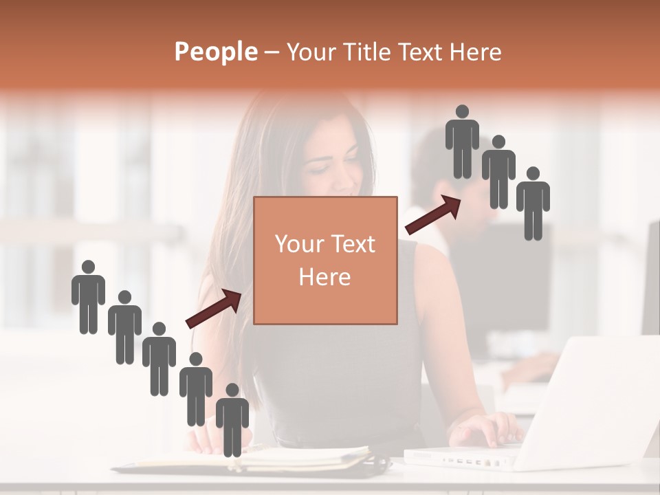 Cheerful Sitting Caucasian PowerPoint Template