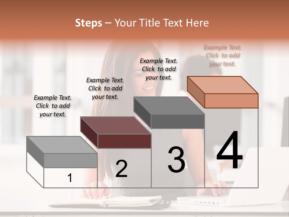 Cheerful Sitting Caucasian PowerPoint Template