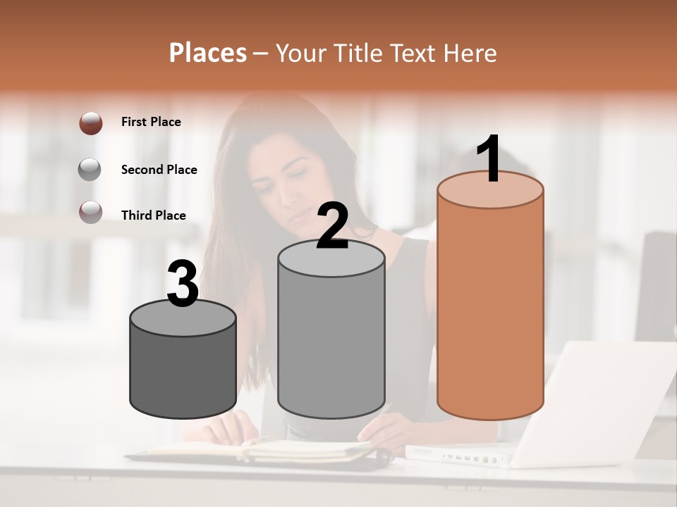 Indoors Businesswoman Professional PowerPoint Template