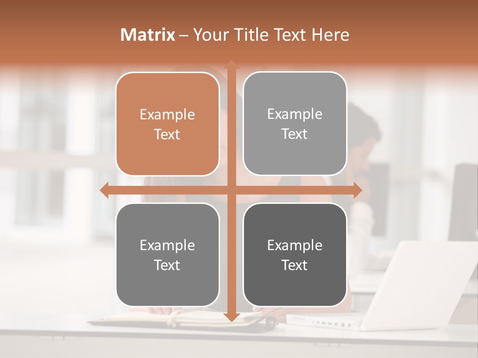 Indoors Businesswoman Professional PowerPoint Template