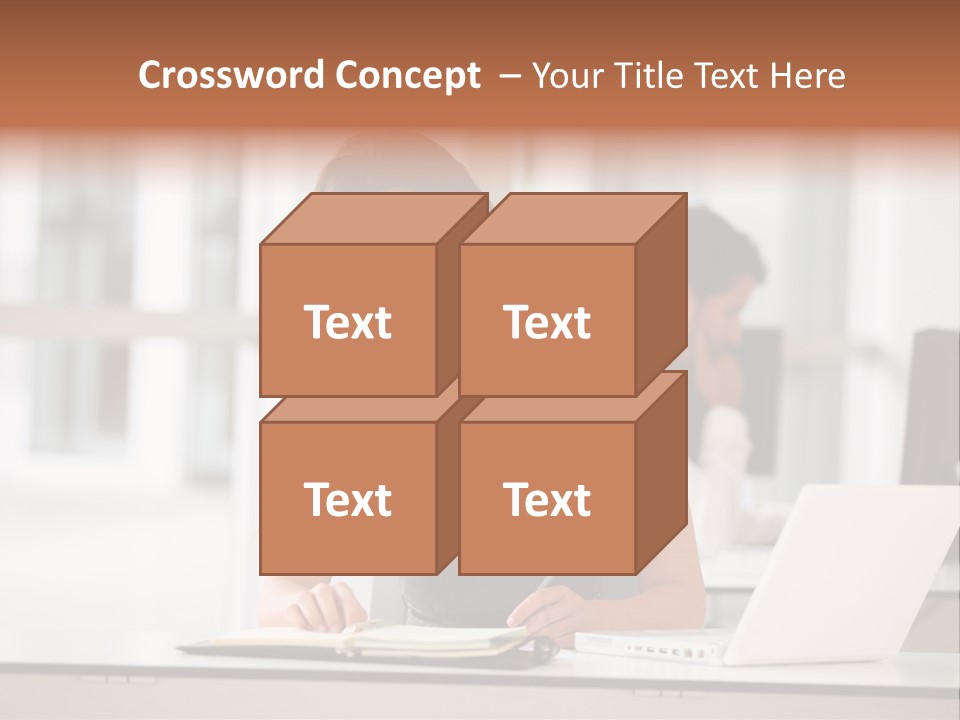 Indoors Businesswoman Professional PowerPoint Template