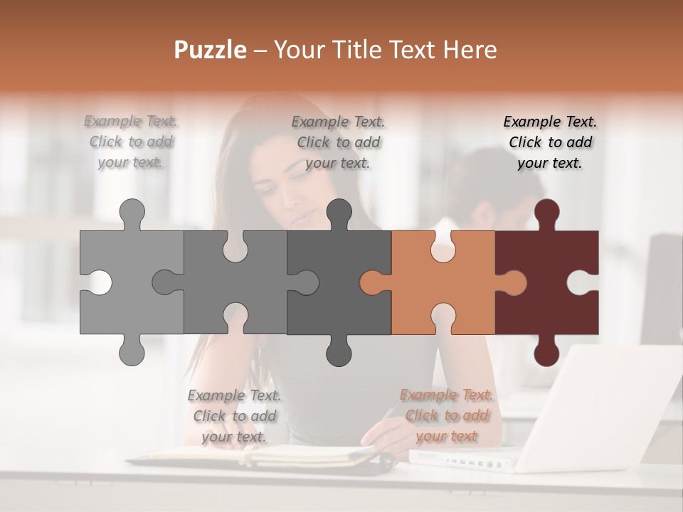 Indoors Businesswoman Professional PowerPoint Template