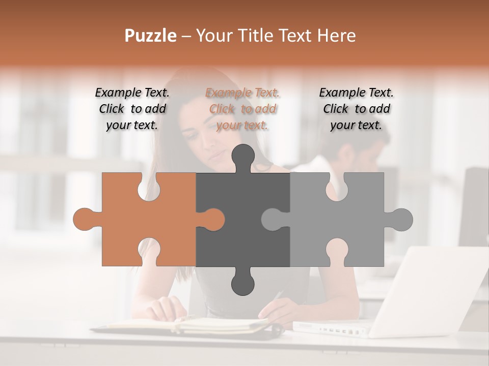 Indoors Businesswoman Professional PowerPoint Template