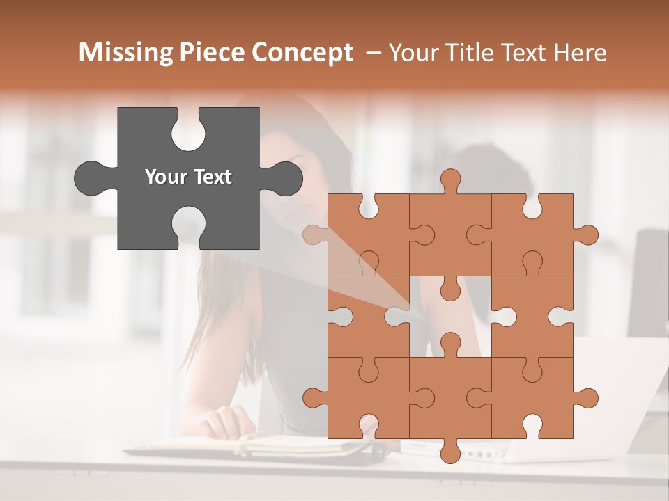 Indoors Businesswoman Professional PowerPoint Template