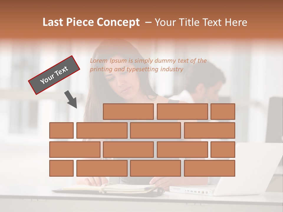 Indoors Businesswoman Professional PowerPoint Template