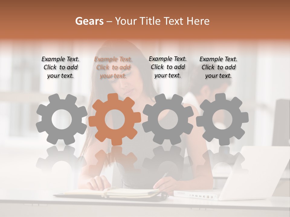 Indoors Businesswoman Professional PowerPoint Template