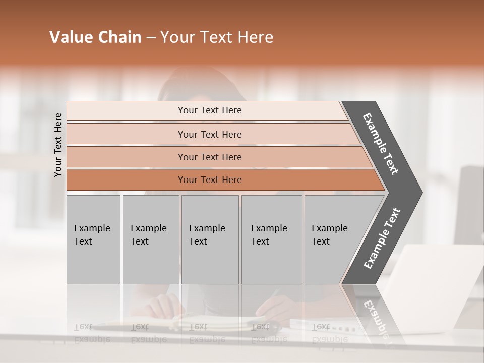 Indoors Businesswoman Professional PowerPoint Template