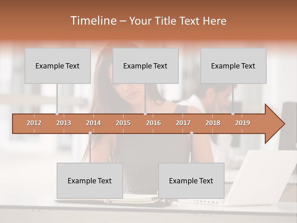 Indoors Businesswoman Professional PowerPoint Template
