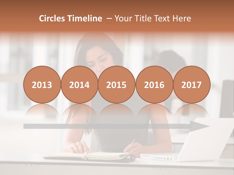 Indoors Businesswoman Professional PowerPoint Template