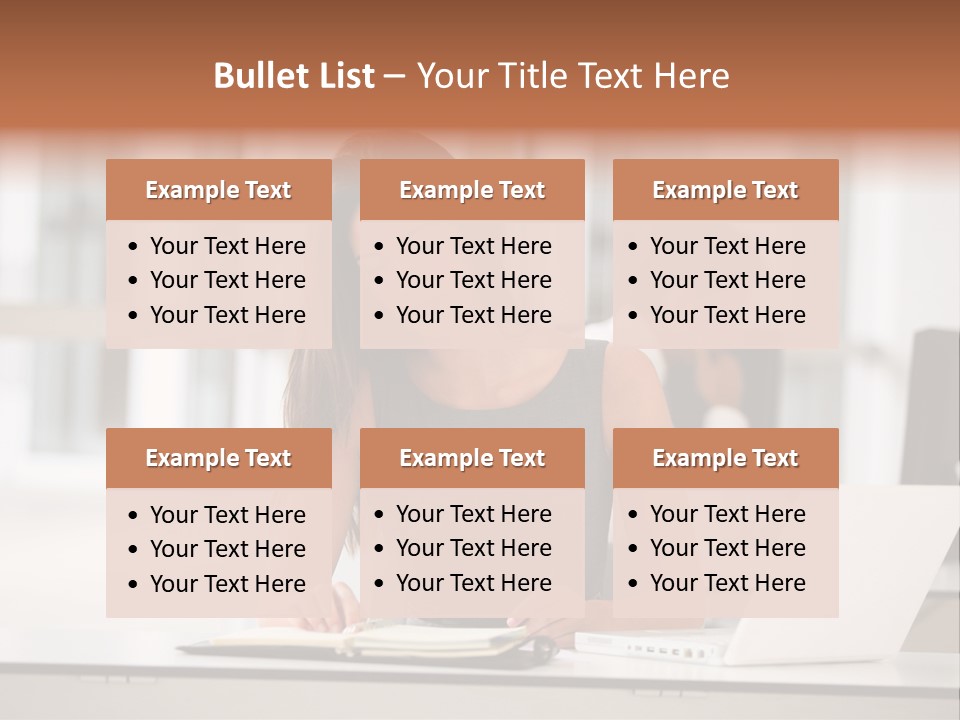 Indoors Businesswoman Professional PowerPoint Template