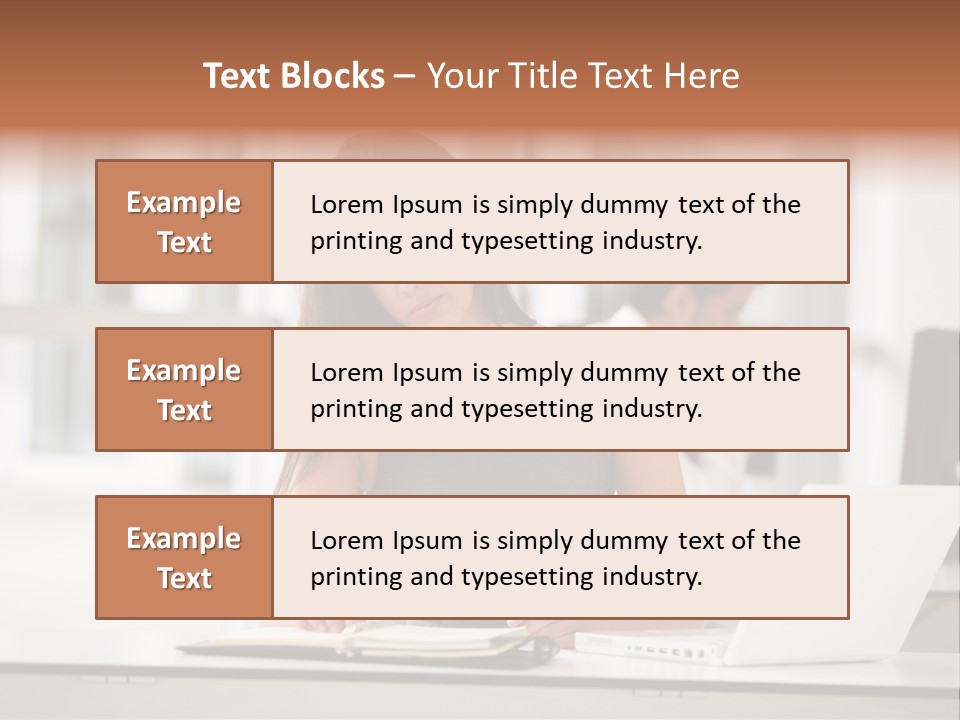 Indoors Businesswoman Professional PowerPoint Template