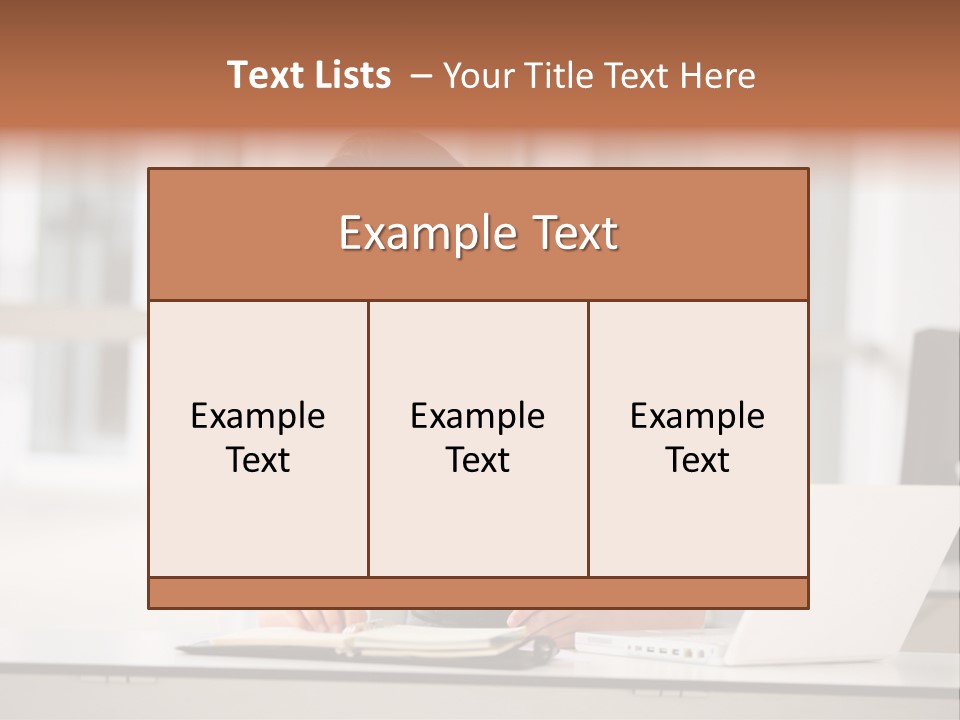 Indoors Businesswoman Professional PowerPoint Template
