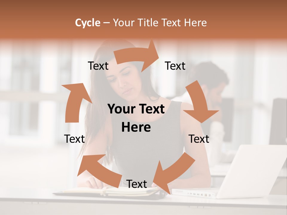 Indoors Businesswoman Professional PowerPoint Template