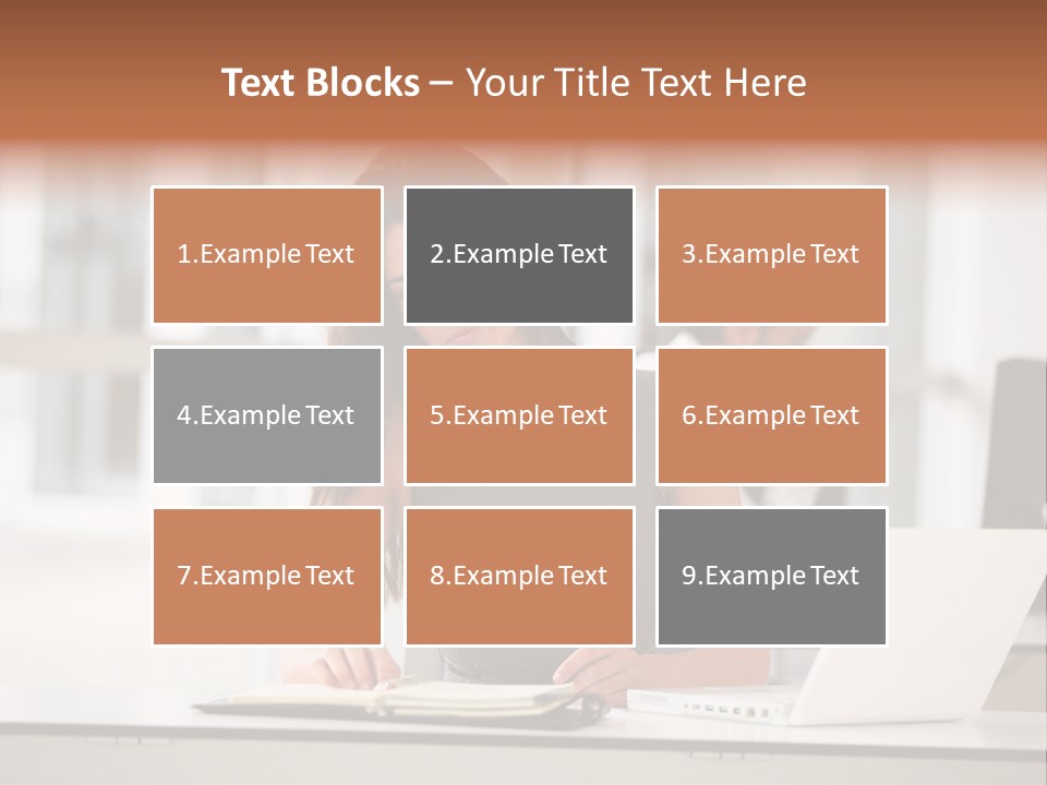 Indoors Businesswoman Professional PowerPoint Template