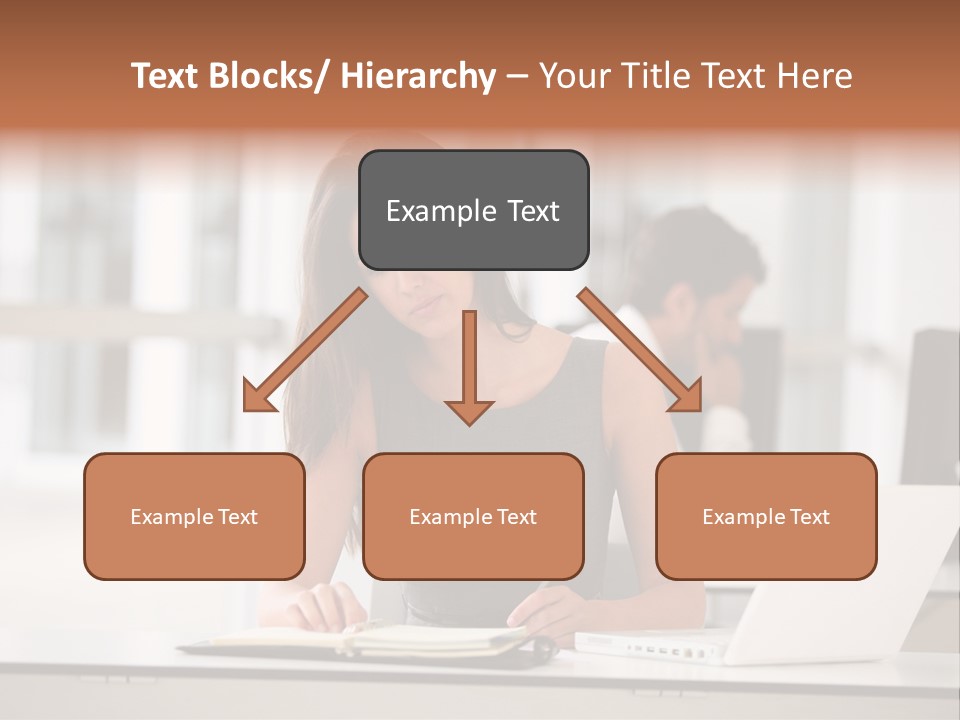 Indoors Businesswoman Professional PowerPoint Template