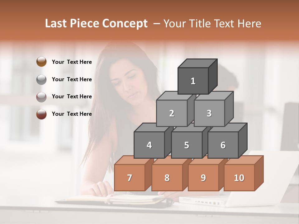 Indoors Businesswoman Professional PowerPoint Template