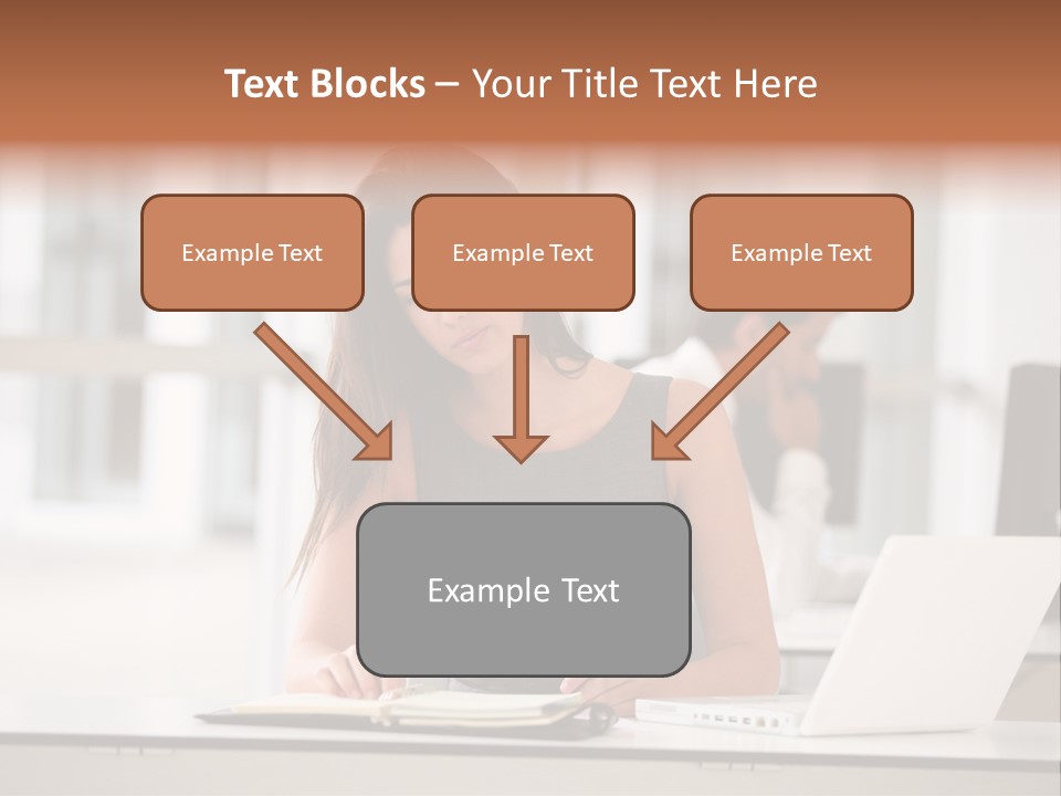Indoors Businesswoman Professional PowerPoint Template