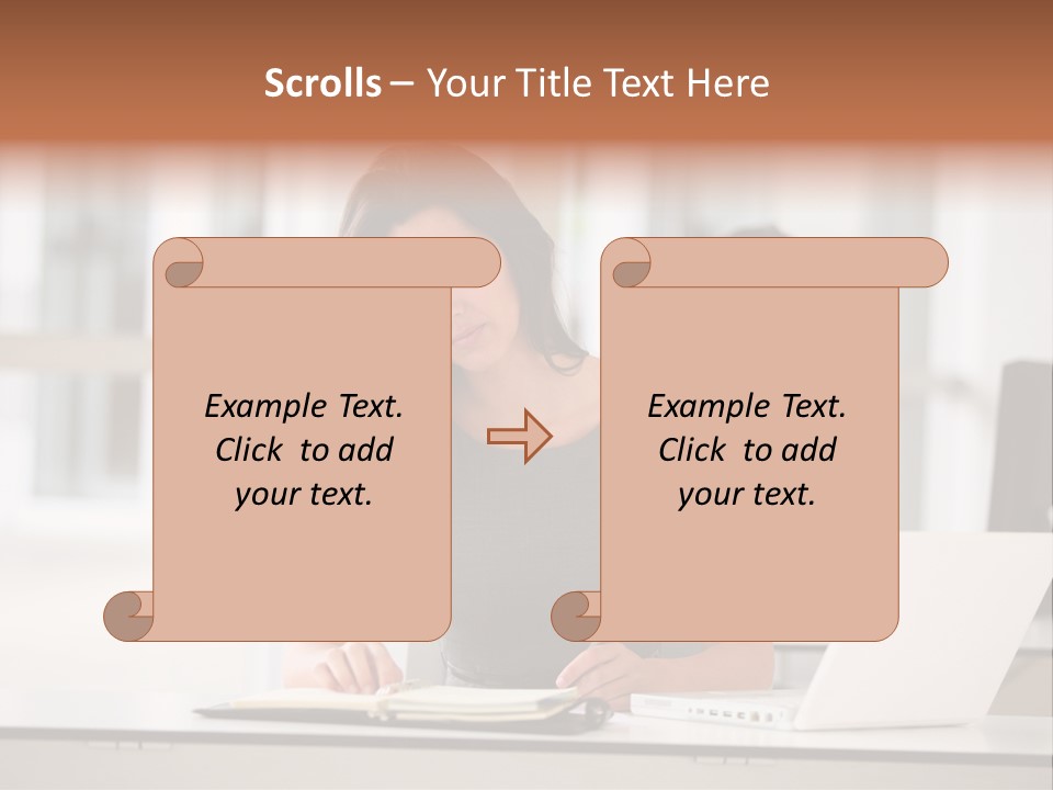 Indoors Businesswoman Professional PowerPoint Template