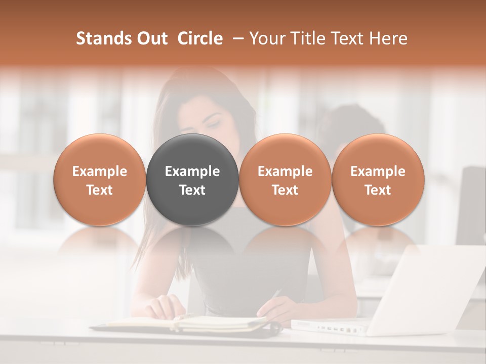 Indoors Businesswoman Professional PowerPoint Template