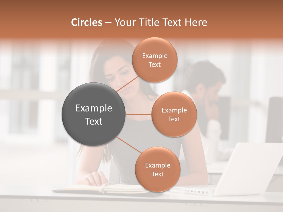 Indoors Businesswoman Professional PowerPoint Template