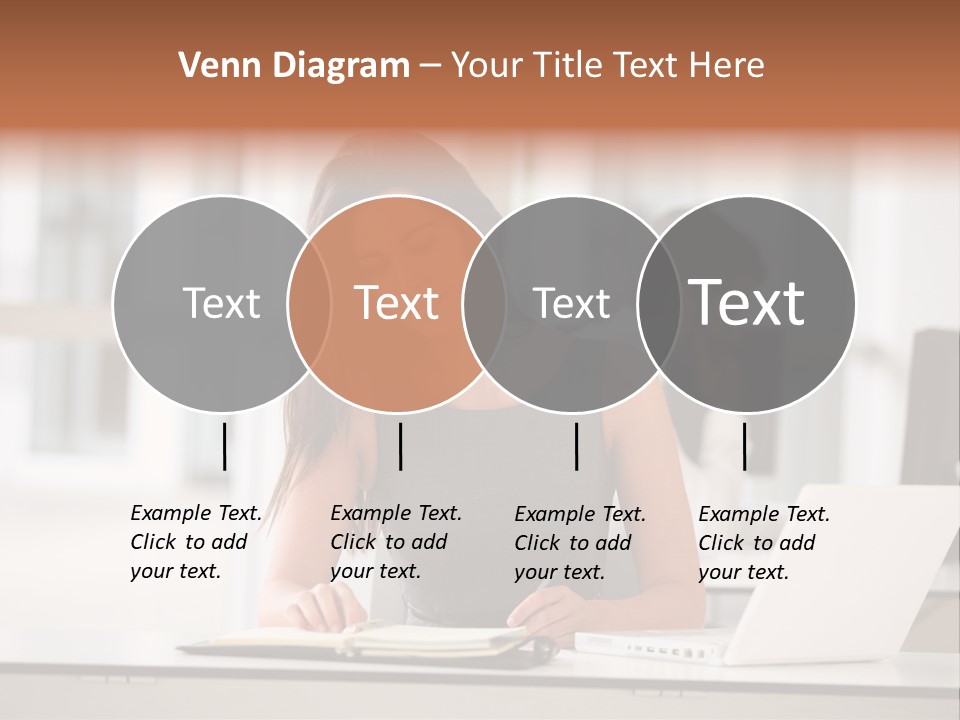 Indoors Businesswoman Professional PowerPoint Template